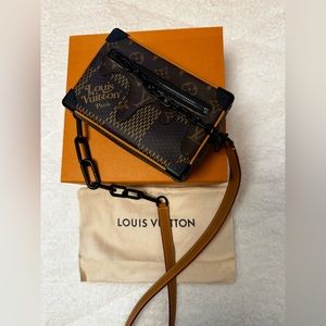 Louis Vuitton x Nigo Tote Damier Ebene Giant Mini Brown in Coated